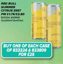 Bestway RED BULL Summer citrus zest offer