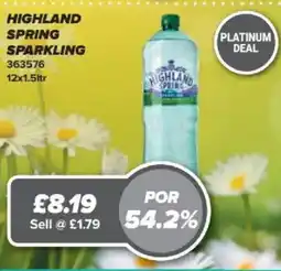 Bestway HIGHLAND Spring sparkling offer