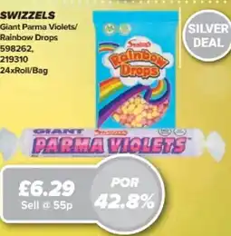 Bestway SWIZZELS Giant Parma Violets/ Rainbow Drops offer