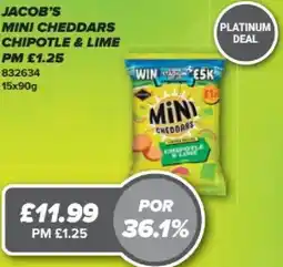 Bestway JACOB'S Mini cheddars chipotle & lime offer