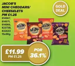 Bestway JACOB'S Mini cheddars/ cheeselets offer
