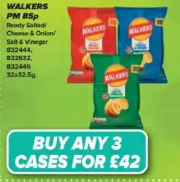 Bestway WALKERS Ready Salted/ Cheese & Onion/ Salt & Vinegar offer
