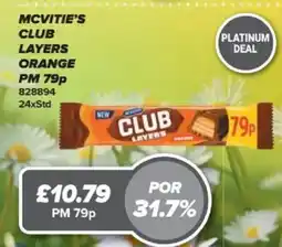 Bestway MCVITIE'S Club layers orange offer