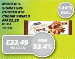 Bestway MCVITIE'S Signature chocolate cream swirls offer