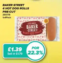 Bestway BAKER STREET 4 Hot dog rolls pre-cut offer
