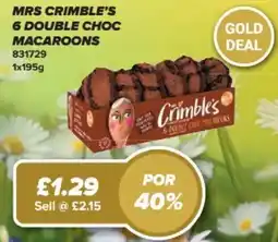 Bestway MRS CRIMBLE'S 6 double choc macaroons offer
