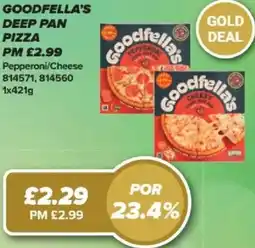 Bestway GOODFELLA'S Deep pan pizza Pepperoni/Cheese offer