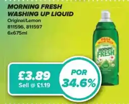 Bestway Morning fresh washing up liquid offer