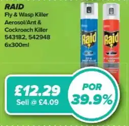 Bestway RAID Fly & Wasp Killer Aerosol/Ant & Cockroach Killer offer