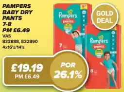 Bestway PAMPERS Baby dry pants 7-8 offer