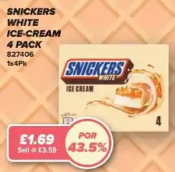 Bestway Snickers white ice-cream 4 pack offer