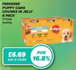 Bestway PEDIGREE Puppy cans chunks in jelly offer