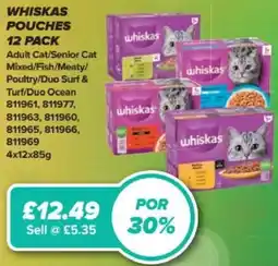 Bestway WHISKAS Pouches 12 pack offer