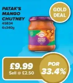 Bestway PATAK'S MANGO CHUTNEY offer