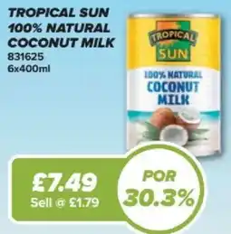 Bestway TROPICAL SUN 100% natural coconut milk offer