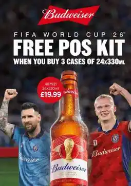 Bestway Budweiser 24x330ml offer