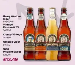 Bestway Henry Westons Cider offer