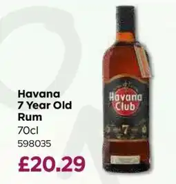 Bestway Havana 7 Year Old Rum offer