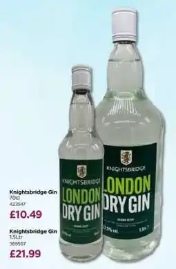 Bestway Knightsbridge Gin 70cl offer