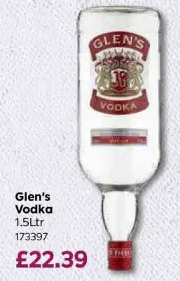 Bestway Glen’s Vodka offer