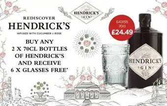 Bestway Hendrick’s Gin offer