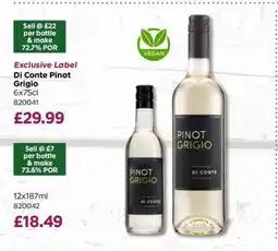 Bestway Di Conte Pinot Grigio 6x75cl offer