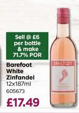 Bestway Barefoot White Zinfandel offer