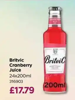 Bestway Britvic Cranberry Juice offer