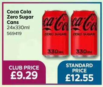 Bestway Coca Cola Zero Sugar Cans offer