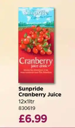 Bestway Sunpride Cranberry Juice offer
