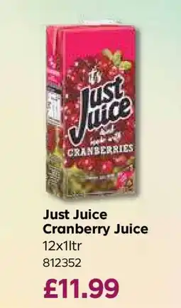 Bestway Just Juice Cranberry Juice offer