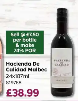 Bestway Hacienda De Calidad Malbec offer