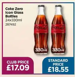 Bestway Coke Zero Icon Glass Bottles offer
