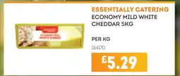 Bestway Essentially Catering Economy Mild White Cheddar 5kg offer