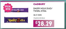 Bestway CADBURY DAIRY MILK DUO/TWIRL XTRA offer