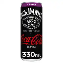 Iceland Jack Daniel's & Coca-Cola Cherry 330ml Can offer