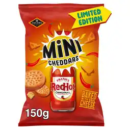 Iceland Jacob's Mini Cheddars Frank's Red Hot 150g offer