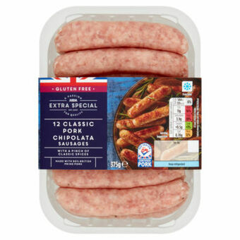 Asda ASDA Extra Special 12 Pork Chipolatas offer