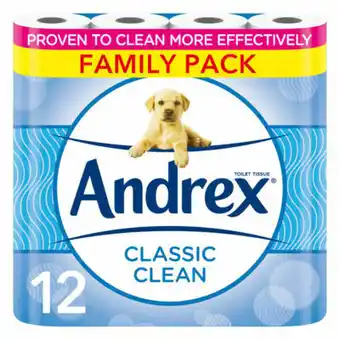 Asda Andrex Classic Clean Toilet Roll 12 Rolls offer