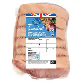 Asda ASDA Butcher's Selection Boneless Pork Shoulder Joint (Typically 1.9kg) offer