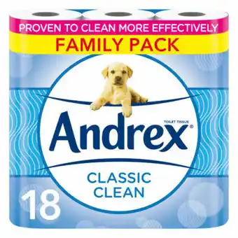 Asda Andrex Classic Clean Toilet Roll 18 Rolls offer