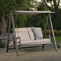 Costco SunVilla Pine Knoll 2 Seater Cushioned Patio Swing with Canopy offer
