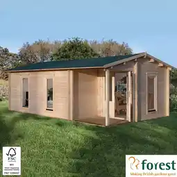 Costco Forest Garden Woodbury 58mm Log Cabin 22ft 9 x 13ft 1 (7 x 4m) offer