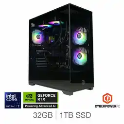 Costco CyberPower, Intel Core Ultra 7, 32GB RAM, 1TB SSD, NVIDIA GeForce RTX 5070Ti, Gaming Desktop PC offer