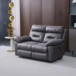 Costco Lucca Grey Fabric Power Reclining 2 Seater Sofa offer