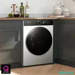 Costco Hisense KitchenFit 5i Series WD5I1045BWQ, 10.5kg / 6kg Washer Dryer, D Rated in White offer