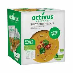 Costco Activus Organic Spicy Curry Soup with Coconut Cream, 5 x 400g offer