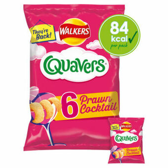 Asda Walkers Quavers Prawn Cocktail Multipack Crisps offer
