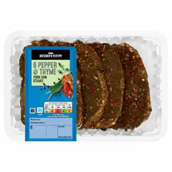 Asda ASDA Butcher's Selection 6 Pepper & Thyme Pork Loin Steaks offer