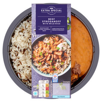 Asda ASDA Extra Special Beef Stroganoff with Wild Rice offer
